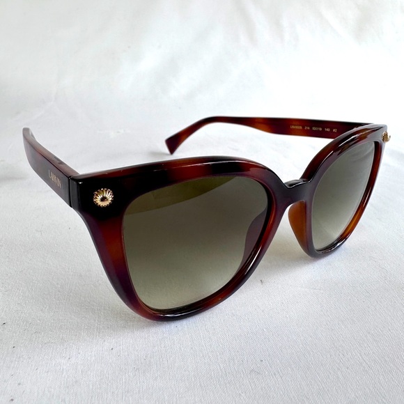 New LANVIN Butterfly Women’s Sunglasses LNV602S Tortoiseshell NWOT Made in Italy - Picture 2 of 11